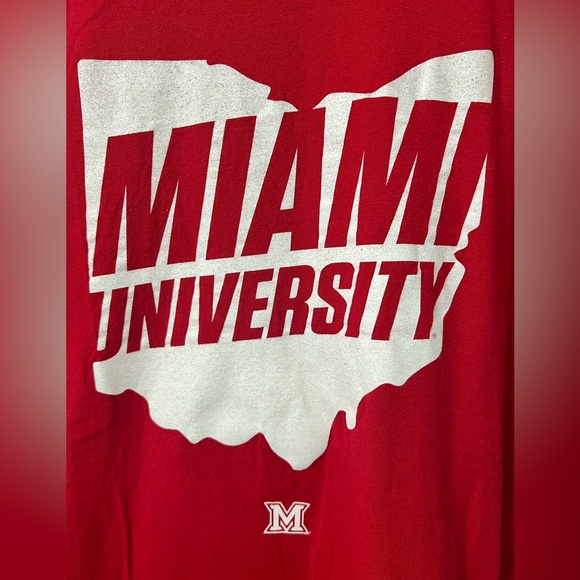 Miami University Ohio RedHawks Red T-Shirt - Picture 3 of 7